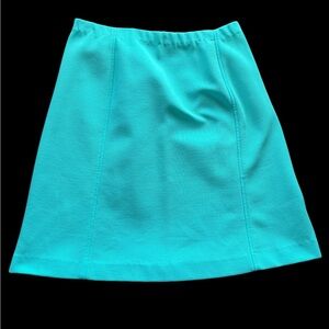Vintage Polyester White Stag mint Green Skirt